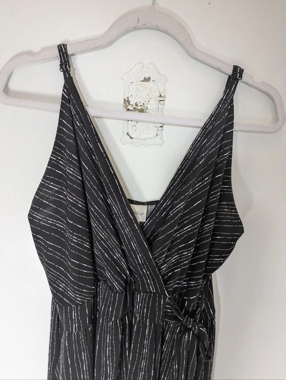 Kayleigh Sleeveless Black Striped Jumpsuit - Picture 5 of 9